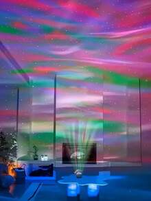 极光星空投影LED夜灯，星系星云吸顶灯卧室装饰，浪漫礼物 - 多色光 - 查看 8