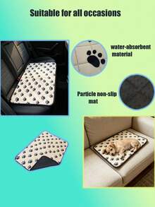 1pc Pet Dog Pee Pad, Waterproof Dog Training Pad, Anti-Slip, Highly Absorbent, Reusable And Machine Washable, Suitable For Floor, Sofa, Bed, Fence, Car, Fit For Small, Medium And Large Dogs & Cats - Apricot - View 3