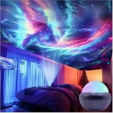Lampe projecteur à lumières du nord alimentée par USB avec télécommande, éclairage d'ambiance LED variable pour la décoration de la chambre et du salon, crée une ambiance spéciale pour les événements à la maison, abat-jour en plastique - Multicolore - Voir 8