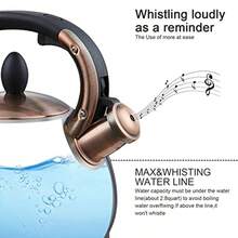2.5l Silver - Tea Kettle -2.5l Tea Kettles Stovetop Whistling Teapot Stainless Steel Tea Pots for Stove Top Whistle Tea Pot - Plateado - Ver 5