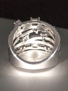1pc Elegant Cubic Zirconia Ring, Suitable For Women, Ideal For Weddings, Engagements, Anniversary Parties, Valentine's Day Gift - 1# - View 6
