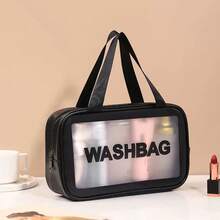 1pc Double-Layer Travel Makeup Bag, Cosmetic Storage Pouch, Toiletry Bag, Handbag, Makeup Organizer - Multicolor - View 15