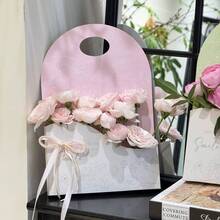 5个装鲜花手提袋、花束包装盒、花卉包装材料、插花袋、便携式花篮、鲜花礼盒 - 禮盒 - 查看 11