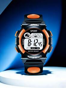 A Shock-Resistant, Multi-Color Round Student Watch With Alarm, Date, Timer, Luminous Display And Other Functions. It Is A Great Gift For Teenagers - Multicolor - View 9