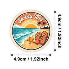 50pcs New Vintage Beach Holiday Stickers, Waterproof Luggage Stickers, Notebook And Planner Stickers - 50 Retro Beach Vacation Stickers - View 3