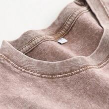 Guitar Singer Print New Men's Premium Printed 210G  Pure Cotton Washed And Aged Waistcoat Sleeveless Vest Men's T-Shirt, Summer Casual T-Shirt Casual T-Shirt - Cà phê nâu - Xem 3