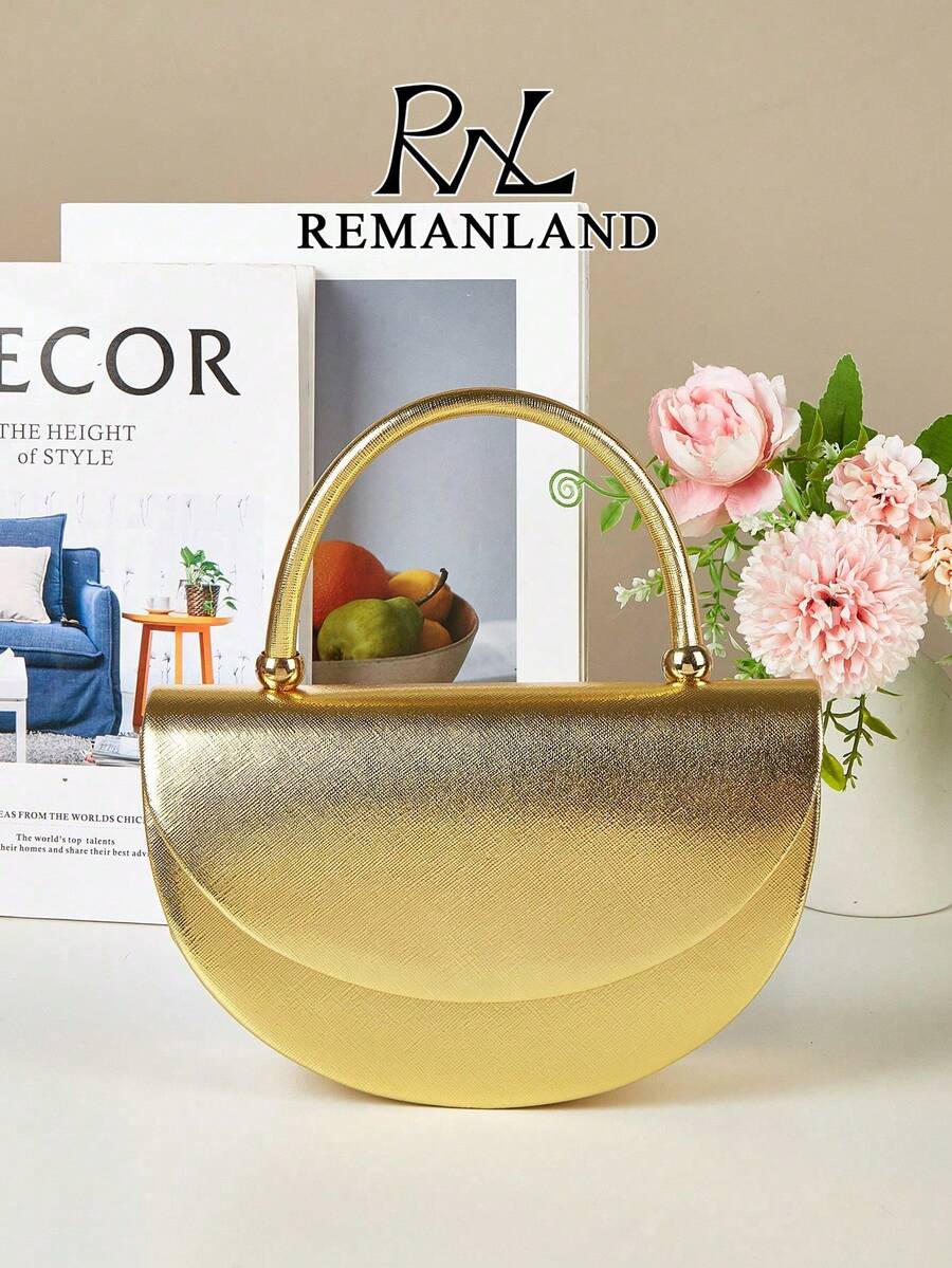 REMANLAND 这款优雅奢华的PU皮革女士手提包，时尚小巧的金色单肩包，适合女士出席派对、婚礼、晚宴等各种场合。这款包是派对女孩和女士的理想之选，也是送给女性的完美礼物。