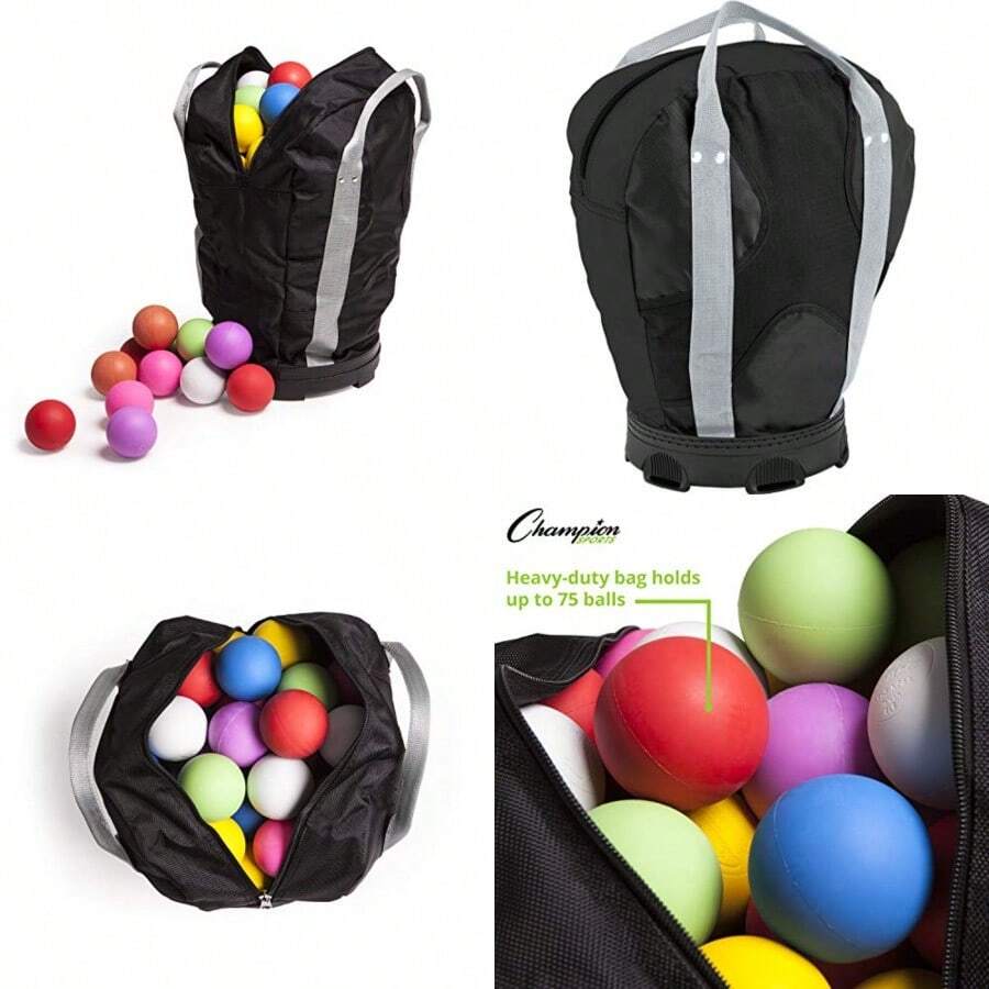 Champion Sports - Bolsa para Casco de Vinilo: Equipo Deportivo de sóftbol y béisbol con Ganchos para Colgar Capacidad para 8 Cascos - negro gris Gray/ Black - Ver 1