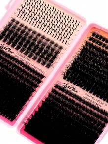 1360PCS/680PCS DD Curl Lash Clusters Kit With Ultra-Dense, Waterproof, Long-Lasting Lashes, Velure, Fairy, Flora, Muse Styles, Mixed Length 8–16mm (0.31–0.68inch), 50D/80D/100D/120D, Manga & Wet Look, Hybrid Volume Look, Beginner-Friendly, Includes Lash Glue, Tweezers, Perfect For DIY Eyelash Extensions At Home, Ideal For Daily Makeup, Weddings, Halloween, Christmas, Special Occasions - màu đen - Xem 8