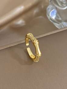 18K镀金天使翅膀戒指，女士戒指，独特珠宝，镀金戒指，适合日常佩戴、约会、生日、海滩、毕业派对、度假、母亲节礼物、情人节礼物、夏季珠宝、海滩珠宝、波西米亚风格珠宝 - 彩色 - 查看 4