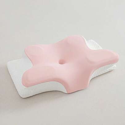 牛角形记忆棉颈枕，带枕套，支撑性好，牛角枕，飞机枕，蝴蝶枕