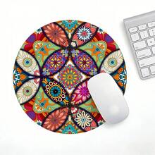 1pc Fashion Round Mouse Pad, Computer/Computer Accessories/Mouse Pad With Non-Slip Rubber Base, Laptop/Gaming Mouse Pad, Suitable For Computer, Laptop, Office Use, 7.87 Inch Desktop Mat, Gift For Girls And Women, Office Supplies - View 5