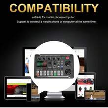 2026 Upgraded Podcast Equipment Set, Professional Recording Studio Kit With Audio Interface And Podcast Microphone, Suitable For Gaming Podcast, Recording, Singing, Live Streaming. Condenser Microphone Recording Studio Set For Podcast, Live Streaming, Singing, Compatible With Computers And Mobile Devices, (1200mAh Rechargeable Battery) - QJH-sound Card - View 8
