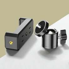 Kẹp điện thoại thông minh đa năng với đầu bi xoay, phù hợp với chân máy, gậy selfie, giá đỡ máy ảnh. - màu đen - Xem 4