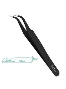 2pcs Stainless Steel Black Curved Nail Clipper & Straight Eyelash Curler Manicure & Eyelash Tool Set - Black - View 3