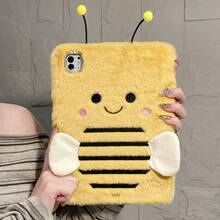 Ốp lưng máy tính bảng hình ong bằng vải nhung có khe đựng bút, phù hợp với Apple Pro 12.9 2018/2020/2021/2022, Tab S6 Lite (10.4"), Tab S7, Tab A7 2020, MatePad Pro 10.8 2019/2021/2022, , , - Màu vàng - Xem 5