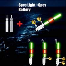 NEW 2/6pcs Fishing Rod Tip Light +CR425 Battery Set Fishing Electronic Throwing Rod Luminous Stick Light LED Removable Float Night Tackle Red/Green/White Blasting Flash Night Bite Tools CR425 (Batteries Included) - Multicolor - View 8