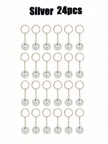 24/12/1pc K-Pop Party Favor Wholesale 1.18" Disco Ball Keychain, Mirror Disco Ball Keychain Small Size Pink Purple Blue, K-Pop Theme Decor 70s 80s Singer Birthday Gift Karaoke Party Supplies Baby Shower Party Decoration - Multicolor - View 14