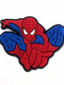 Disney 1件套卡通蜘蛛侠鞋饰，PVC材质，适用于木屐和凉鞋，可爱超级英雄鞋饰配件，儿童礼物 - 彩色 - 查看 8