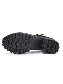 2026 New Black Buckle Strap Thick Sole Mary Jane Shoes, Retro Versatile Thick Heel Low Vamp Shoes, Commuting & Dating Height Increasing Slimming Lolita JK Uniform Shoes, Quality Material Comfortable Wear, Non-Slip Durable Rubber Outsole, 7.5CM Height Increase Thick Heel Shoes Suitable For All Seasons - Black - View 7