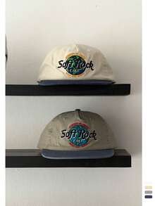 Niche Streetwear Retro American Style Embroidered Brim Baseball Cap, Unisex Patchwork Planet & Letter Soft Top Adjustable Cap, Versatile For All Seasons, Skater Hippie Chicks Style, Summer, Beach, Hat - Flat-brimmed Hat - View 2