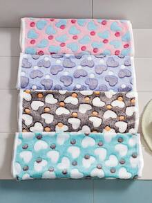 1 buah Selimut Hewan Peliharaan, Alas Tidur Anjing Motif Hati dari Bulu Karang, Alas Kasur Anjing Tipis yang Nyaman, Cocok untuk Hewan Peliharaan Kecil/Sedang - 52*76cm - View 8