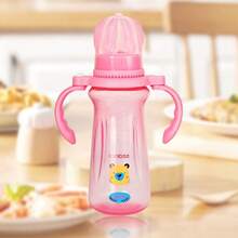 1 buah Botol Bayi Crown 240ml/8oz, Motif Hewan, Dengan Pegangan yang Dapat Diputar dan Skala Pengukuran yang Jelas, Anti-Kolik, Cocok untuk Penggunaan Sehari-hari - MultiWarna - View 12