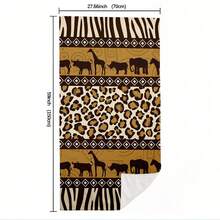 Animal Leopard & Zebra Pattern Beach Towel, Quick-Dry Microfiber Beach Towel For Summer Vacation, Soft Absorbent Anti-Sand Swimming Bath Towel, Suitable For Beach, Pool, Bathroom, Travel, Lightweight & Fade-Resistant Patterned Towel For Men & Women - Beraneka Warna 1 - View 9