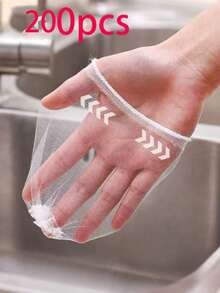 100/200pcs Disposable Mesh Sink Strainer Bags; Anti-Clogging Kitchen Drain Filter Bags; Elastic Universal Mesh Sink Waste Bags, Suitable For Kitchen And Bathroom Accessories, Drain Cleaner, Anti-Leakage Net And Bag Filters, And Drain Cover - Multicolor - View 10