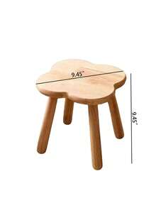 1 pièce Tabouret en bois de chêne floral 24x24cm, convient comme repose-pieds pour salon, banc à chaussures, petit siège, support de pot de fleurs, table décorative moderne, étagère à pot de fleurs - Multicolore - Voir 4