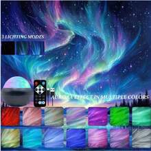 Lampe projecteur à lumières du nord alimentée par USB avec télécommande, éclairage d'ambiance LED variable pour la décoration de la chambre et du salon, crée une ambiance spéciale pour les événements à la maison, abat-jour en plastique - Multicolore - Voir 4