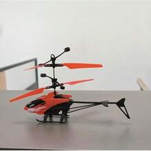 Mini Toy Airplane Gesture Sensing Indoor Flying Helicopter Toys, Remote-Controlled Helicopter Children's Toys With LED Lights, Birthday Gifts For Boys And Girls (Red) - 藍色 - 查看 4