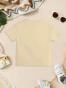 Camiseta Algodão Infantil Estampada Touro Chapéu Blusa de Criança Country Delicada Tecido Premium Confortável|Festa Junina - Bege - Visão 2