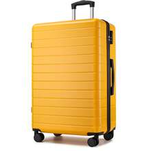 20 Inch 24 Inch 28 Inch Luggage Suitcase Carry On Cabin ABS Spinner Wheels Password Lock Lightweight 3 Piece Set Small Medium Large Holiday Travel - Yellow - View 13