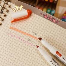 15 Color Fluorescent Pen Set Soft Water Double Headed Mark Pen Marking Note Number Pen Drawing Notebook Diary Student Stationery Office Supplies School Supplies, Student Supplies(Random Style) - Multicolor - View 3