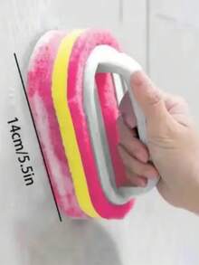 1pc Heavy Duty Sponge Scrubber, Suitable For Various Cleaning Purposes Including Bathroom, Kitchen And Floor, Especially Effective At Removing Grease From Bathtubs, Tiles, Stoves And Glass. - Cleaning Brush - View 10