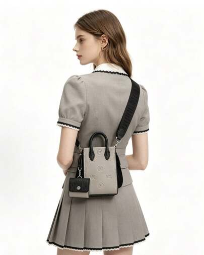 Michael Kors Bộ túi xách Mirella kèm ví cầm tay, quai xách và dây đeo có thể điều chỉnh, túi đeo chéo nhỏ gọn cho nữ