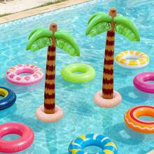 3pcs Inflatable Coconut Trees Bring Fun To Pool Parties Adult Summer Swimming Pool Beach Party Accessory, Perfect Gift For Relaxation At Pool Or Beach, Suitable For Mother's Day, Father's Day, Family And Friends - Multicolor - View 2