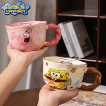 SpongeBob SquarePants 海绵宝宝官方马克杯系列，包括杯子、马克杯、牛奶杯、咖啡杯，采用耐热陶瓷材质，海绵宝宝IP图案，多种颜色可选，是节日礼物、家庭聚会用品、乔迁礼物、宿舍杯、抹茶碗的理想之选。大容量保温手柄，适用于微波炉，适合居家和户外使用。 - 彩色 - 查看 2