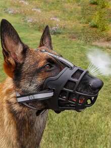 Durable And Sturdy Dog Muzzle, Effectively Prevents Barking And Eating Trash, Suitable For Medium To Large Dogs, Anti-Bite, Anti-Harassment, Anti-Disturbance, High-Quality Material, Great Value, Multiple Sizes Available, Pet Muzzle Protection - Black - View 9