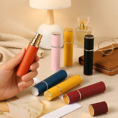 Perfume Travel Refillable Bottle, 10ML Genuine Leather Perfume Sprayer - Portable Mini Cologne Sprayer For Women - Essential Perfume Spray Bottle For Men's Travel, Holiday Gift. (Multiple Colors Available)