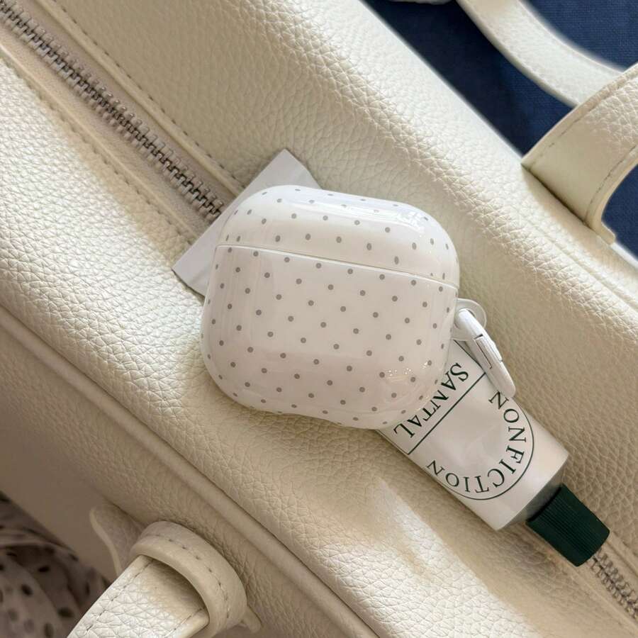 简约清新白色波点耳机保护套，适用于 Pro 3、新款 Pro 2、可爱 4 代简约个性化 1/2 代耳机保护套，女士款
