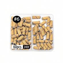 DeDryDS 60件套美甲钻头及砂带套装，包含美甲钻头、小型砂带、180目细砂纸，适用于亚克力、凝胶和天然指甲，美甲配件 - 彩色 - 查看 16