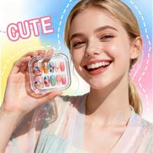 1PC Creative Nail Art Storage Box, Transparent Acrylic Dustproof Packaging For Finished Nail Art Styles, Dedicated Nail Tip Organizer Display Box, Transparent Jewelry Storage Box, Small Card Storage Box,Nail Tech Supplies - Transparent - View 9