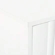 TV Cabinet, 190 Cm Long X 38 Cm Wide X 48 Cm High, Gold Table Legs, Grooved Door Design - White - View 9