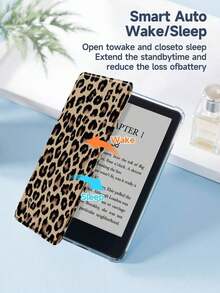 Ayotu 1pc Brown Leopard Print Tablet & Kindle E-Book Compatible With 10th Geration, 11/4th/7th/9. Inches, Compatible With Tab A9 Plus, Kindle (11th Geration-2024 Release)(6 Inch), Kindle Paperwhite 12th G 2024, Great Holiday, Stylish And Simple Pattern. . Holiday Accessories. - View 11