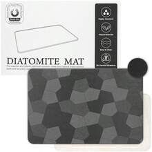 Tapete de Baño de Piedra Tapete de Ducha de Tierra de Diatomea Antideslizante Súper Absorbente de Humedad Ecológico Secado Rápido Fácil de Limpiar Apto para Baños Cocinas - Patchwork Gris - Ver 9