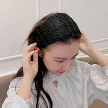 宽边发带，适合白发，男女通用，用途广泛，户外适用，网红美发造型工具，发箍，发饰，优雅蕾丝薄纱发夹 - 復古的 - 查看 3