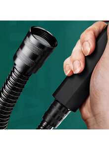 Bộ vòi sen cầm tay 5 chế độ áp lực cao, bao gồm ống dẫn nước 1,5m, 2 cuộn băng keo chống rò rỉ và giá đỡ, thích hợp cho hệ thống vòi sen phòng tắm có áp lực nước thấp. - đen - Xem 8