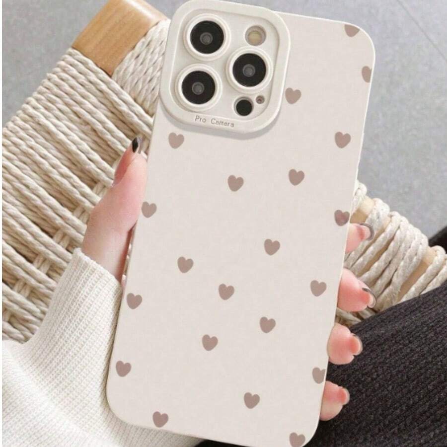 1个新款镂空爱心防震时尚手机壳，适用于 16/11/16 Pro/16 Plus/16 Pro Max/16 e/15 Pro Max/13/14/12，独特简约设计 - 彩色 - 查看 1